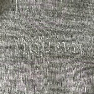 Alexander McQueen Green & White Silk Skull Scarf - Large